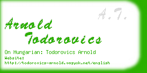 arnold todorovics business card